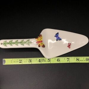 Portmeirion Botanic Garden Cake Server 10” Butterfly Ceramic Made in China